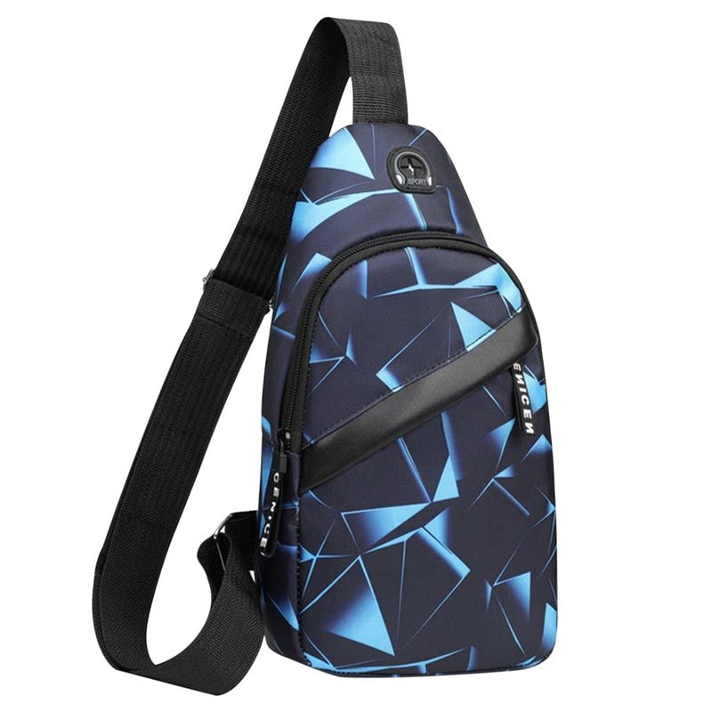 Travel Men&#39;s Crossbody Bags USB Chest Bag Designer Messenger Bag Leather Shoulder Bags Diagonal Package New Back Pack