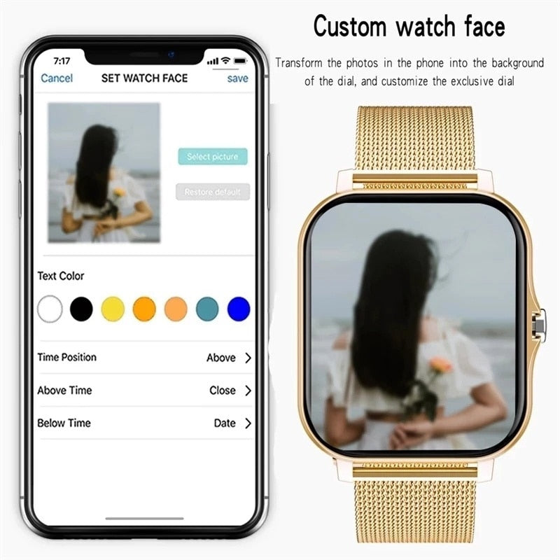 Smart Watch Full Touch Screen 1.69 Inch Smart Watch For Men And Women Can Measure Heart Rate, Health Monitoring, Sleep Analysis