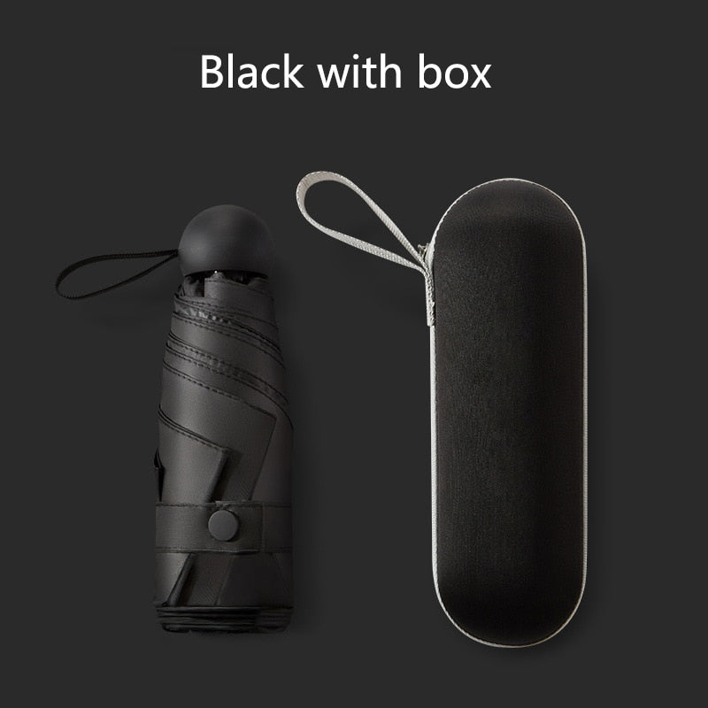 2023 Mini Capsule Umbrella Light Sunny Rainy Umbrella Women Anti-UV Sunshade Umbrella Pocket Sunscreen Umbrella Portable