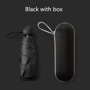 2023 Mini Capsule Umbrella Light Sunny Rainy Umbrella Women Anti-UV Sunshade Umbrella Pocket Sunscreen Umbrella Portable