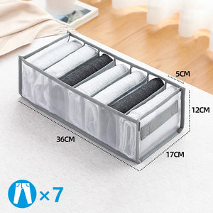 Clothes Organizer Jeans Storage Box Organizer Box Wardrobe Clothes Storage Box with Compartments Socks Underwears Bras Storage
