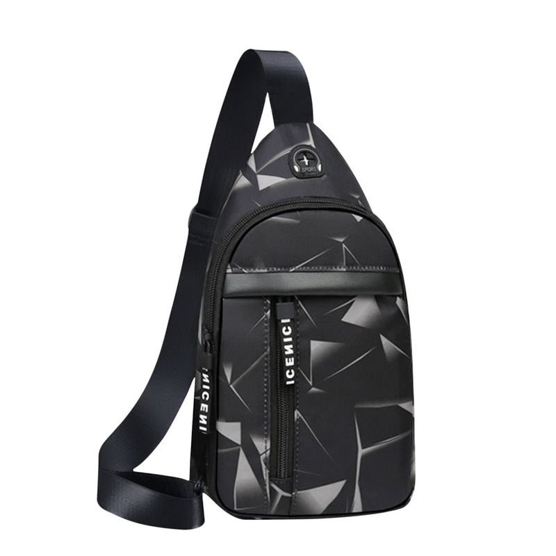 Travel Men&#39;s Crossbody Bags USB Chest Bag Designer Messenger Bag Leather Shoulder Bags Diagonal Package New Back Pack