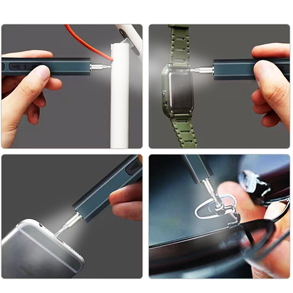 Manual Screwdriver USB Charging Portable Mini Electric Screwdriver Cordless Drill Magnetic Screw Repair KitMagnetic