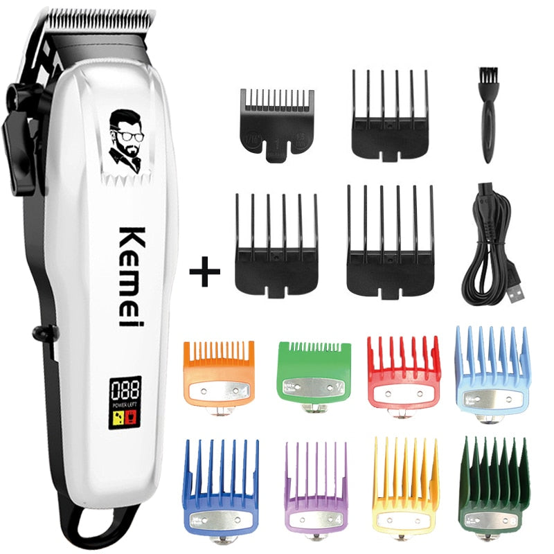 Kemei Electric Hair Clipper Hair Cutting maching Wireless Trimmer Men Professional clipper machine rechargeable hair cut barber