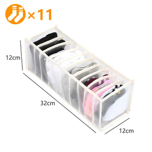 Clothes Organizer Jeans Storage Box Organizer Box Wardrobe Clothes Storage Box with Compartments Socks Underwears Bras Storage