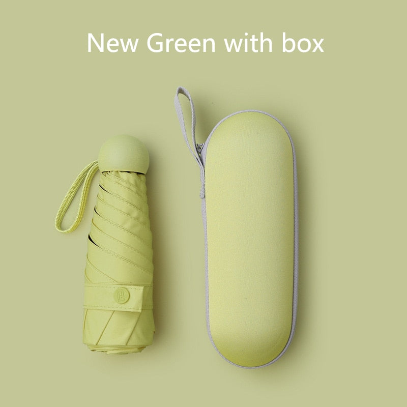 2023 Mini Capsule Umbrella Light Sunny Rainy Umbrella Women Anti-UV Sunshade Umbrella Pocket Sunscreen Umbrella Portable