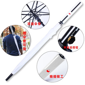 16 Bones Automatically Open Long Handle Windproof Samurai Sword Umbrella Japanese Ninja-like Sun and Rain Straight Umbrella