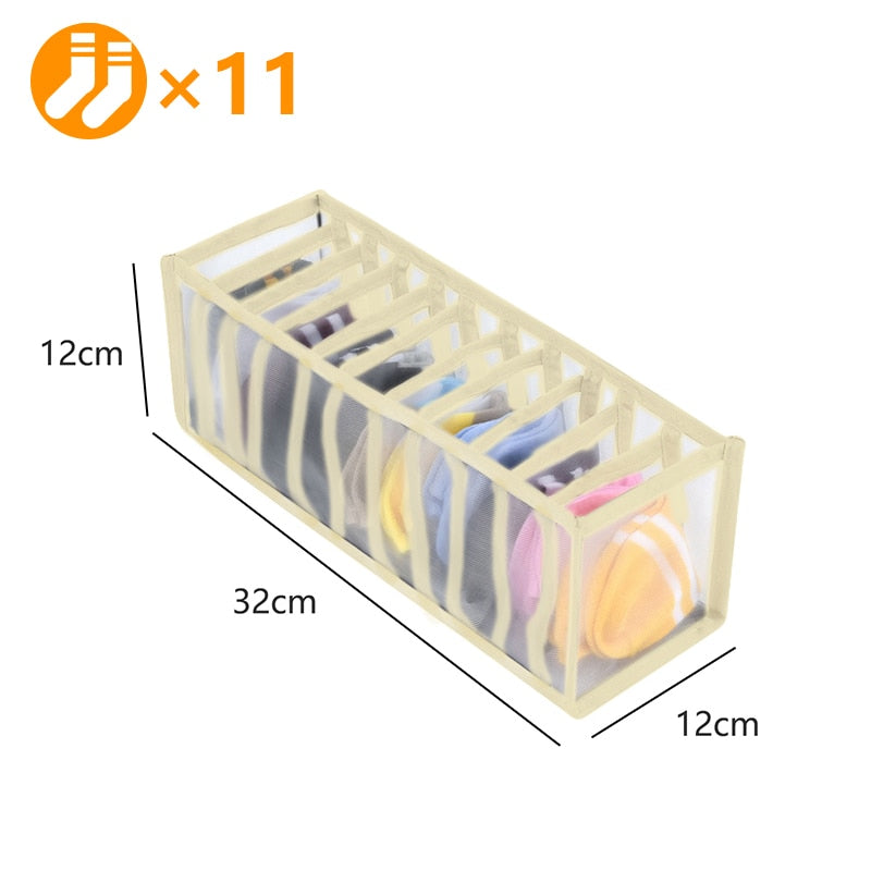 Clothes Organizer Jeans Storage Box Organizer Box Wardrobe Clothes Storage Box with Compartments Socks Underwears Bras Storage