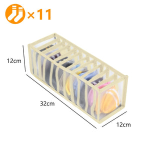Clothes Organizer Jeans Storage Box Organizer Box Wardrobe Clothes Storage Box with Compartments Socks Underwears Bras Storage