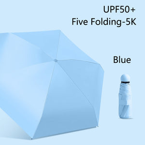 2023 Mini Capsule Umbrella Light Sunny Rainy Umbrella Women Anti-UV Sunshade Umbrella Pocket Sunscreen Umbrella Portable