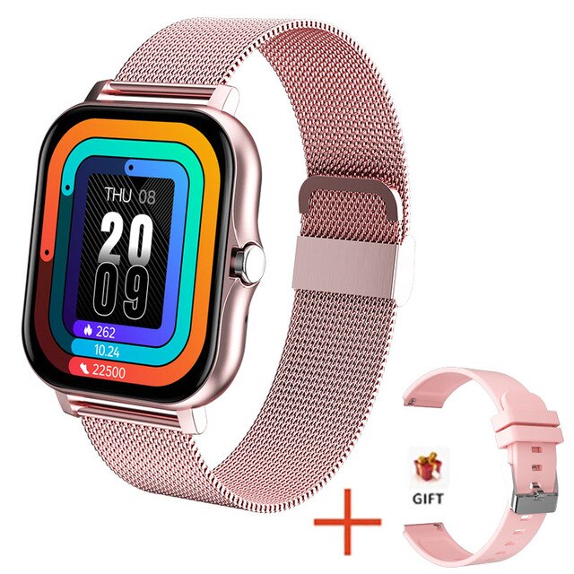 2022 New Women Smart watch Men 1.69" Color Screen Full touch Fitness Tracker Bluetooth Call Smart Clock Ladies Smart Watch Women