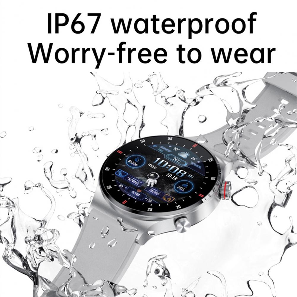 HW20 Creative Electronic Watch IP67 Waterproof Touch Control Round Digital Wristwatch Sedentary-Reminder