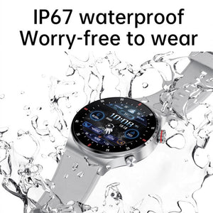 HW20 Creative Electronic Watch IP67 Waterproof Touch Control Round Digital Wristwatch Sedentary-Reminder