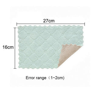 Kitchen daily dish towel, dish cloth, kitchen rag, non-stick oil, thickened table cleaning cloth, absorbent scouring pad