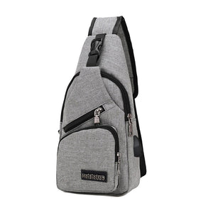 Travel Men&#39;s Crossbody Bags USB Chest Bag Designer Messenger Bag Leather Shoulder Bags Diagonal Package New Back Pack