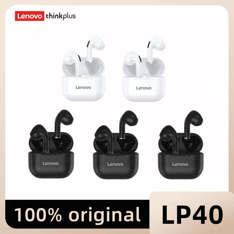 Original Lenovo lp40 Bluetooth Earphone 5.0 Immersive Sound HIFI TWS With Microphone Touch Control For Long Standby Time Motion