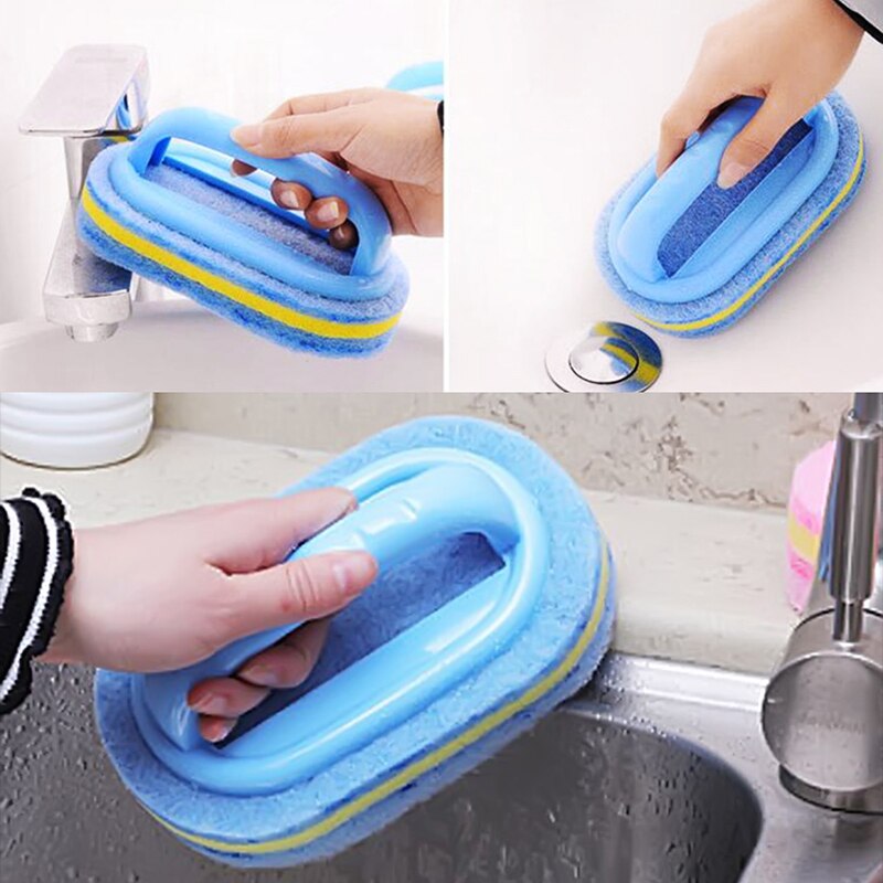 Multi-function Durable Cleaning Brush Kitchen Bathroom Toilet Cleaning Bath Brush Sponge Brush Bathtub Tools Cleaning Tools