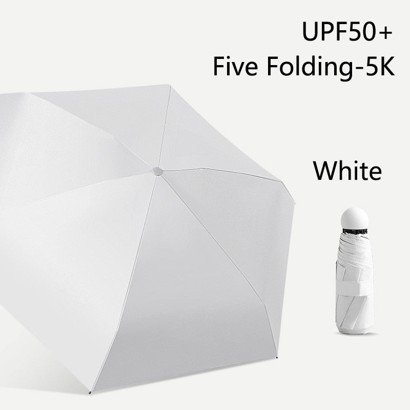 2023 Mini Capsule Umbrella Light Sunny Rainy Umbrella Women Anti-UV Sunshade Umbrella Pocket Sunscreen Umbrella Portable