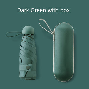 2023 Mini Capsule Umbrella Light Sunny Rainy Umbrella Women Anti-UV Sunshade Umbrella Pocket Sunscreen Umbrella Portable