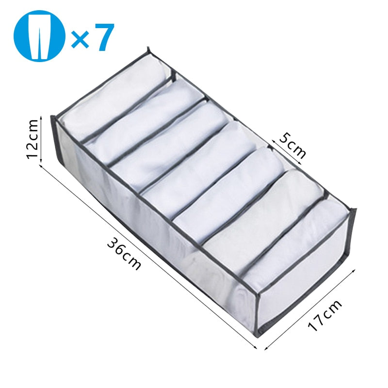 Clothes Organizer Jeans Storage Box Organizer Box Wardrobe Clothes Storage Box with Compartments Socks Underwears Bras Storage