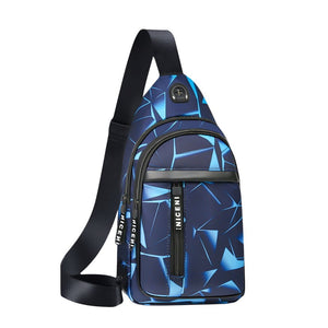 Travel Men&#39;s Crossbody Bags USB Chest Bag Designer Messenger Bag Leather Shoulder Bags Diagonal Package New Back Pack