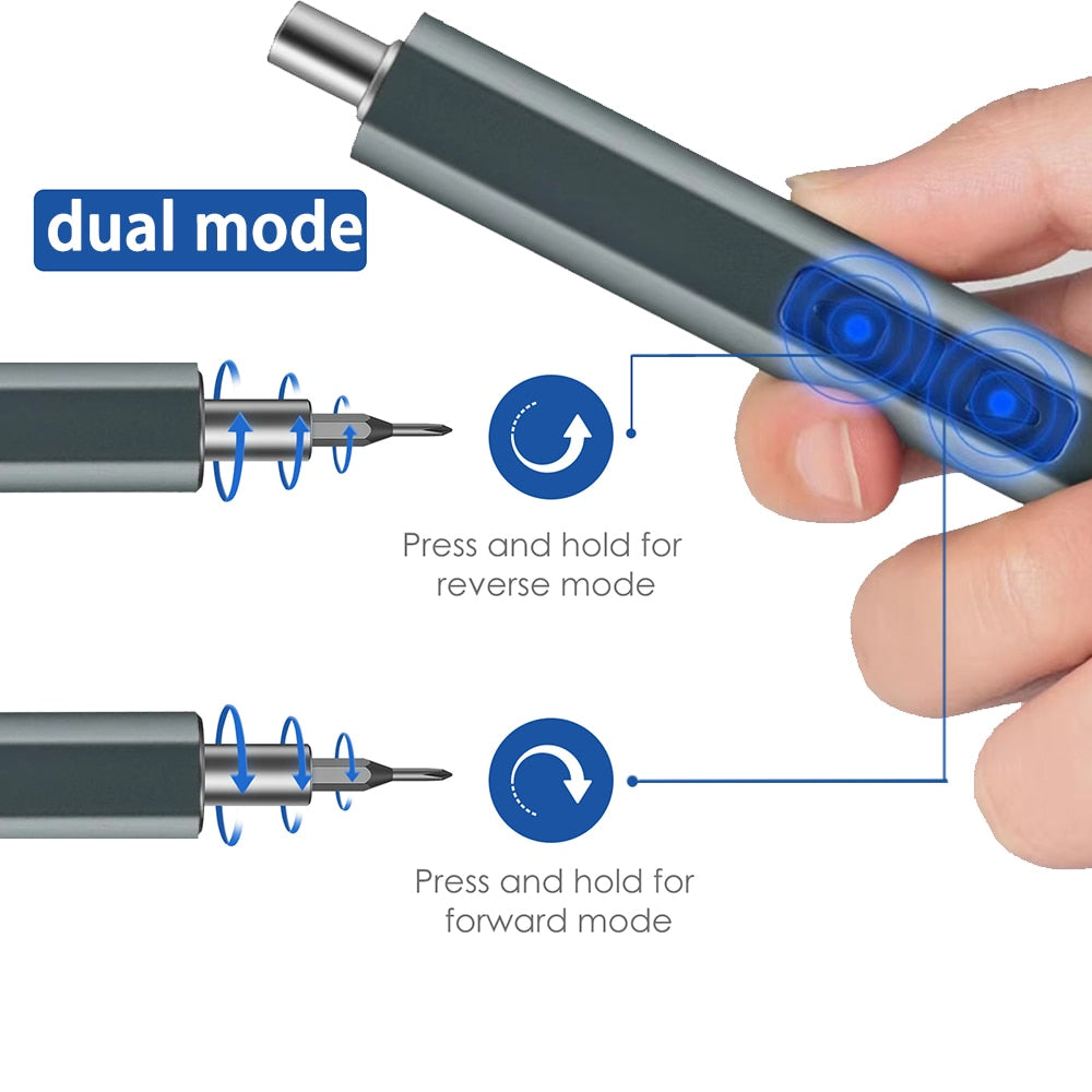Manual Screwdriver USB Charging Portable Mini Electric Screwdriver Cordless Drill Magnetic Screw Repair KitMagnetic