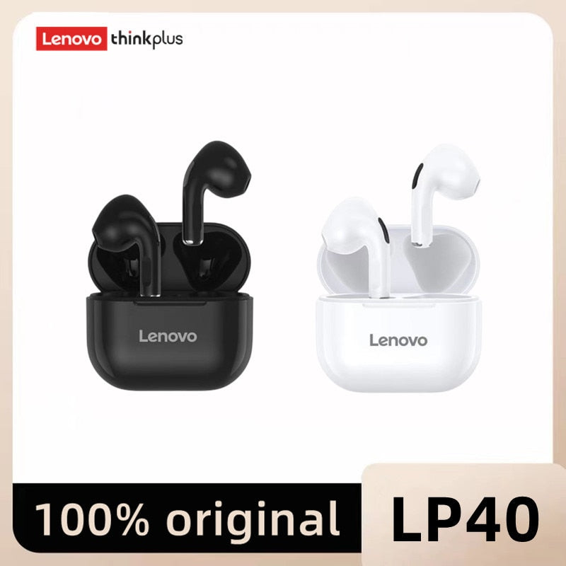 Original Lenovo lp40 Bluetooth Earphone 5.0 Immersive Sound HIFI TWS With Microphone Touch Control For Long Standby Time Motion