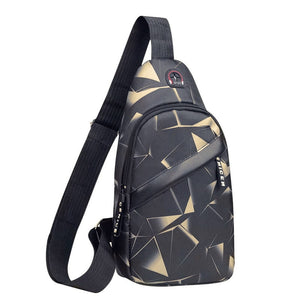 Travel Men&#39;s Crossbody Bags USB Chest Bag Designer Messenger Bag Leather Shoulder Bags Diagonal Package New Back Pack