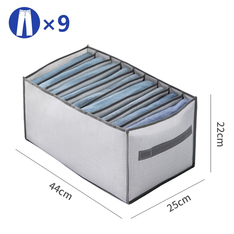 Clothes Organizer Jeans Storage Box Organizer Box Wardrobe Clothes Storage Box with Compartments Socks Underwears Bras Storage