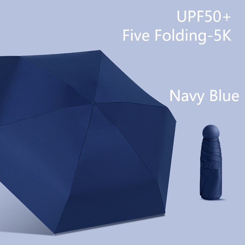 2023 Mini Capsule Umbrella Light Sunny Rainy Umbrella Women Anti-UV Sunshade Umbrella Pocket Sunscreen Umbrella Portable