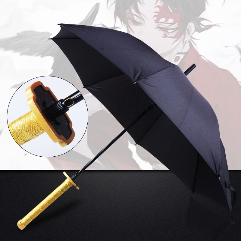 16 Bones Automatically Open Long Handle Windproof Samurai Sword Umbrella Japanese Ninja-like Sun and Rain Straight Umbrella
