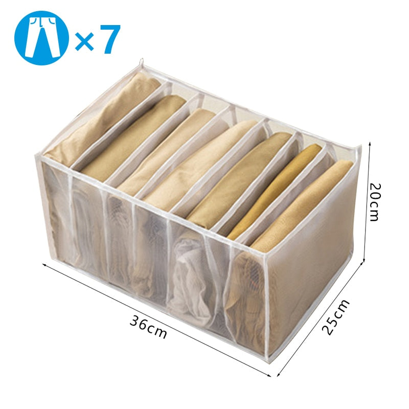 Clothes Organizer Jeans Storage Box Organizer Box Wardrobe Clothes Storage Box with Compartments Socks Underwears Bras Storage