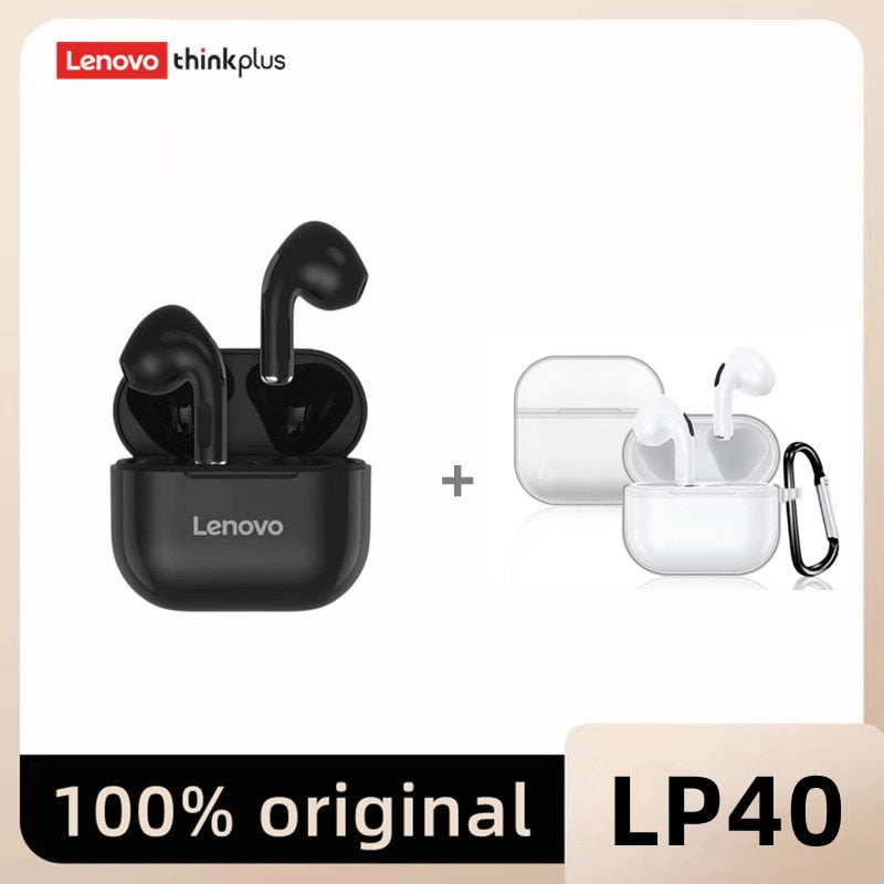 Original Lenovo lp40 Bluetooth Earphone 5.0 Immersive Sound HIFI TWS With Microphone Touch Control For Long Standby Time Motion