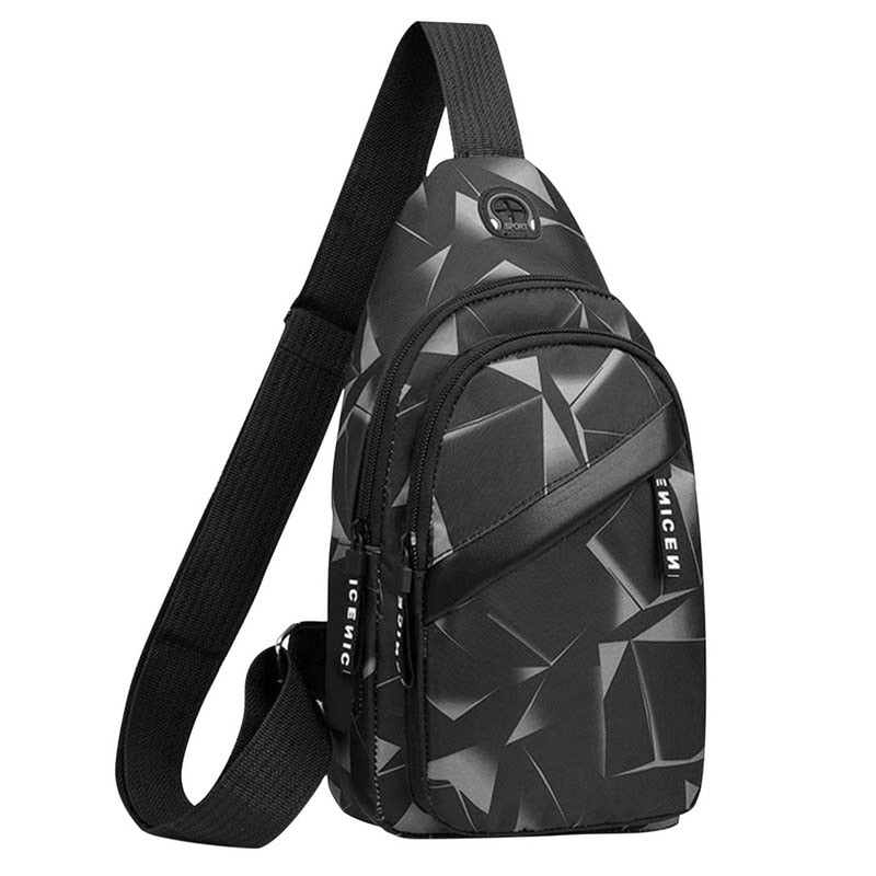 Travel Men&#39;s Crossbody Bags USB Chest Bag Designer Messenger Bag Leather Shoulder Bags Diagonal Package New Back Pack