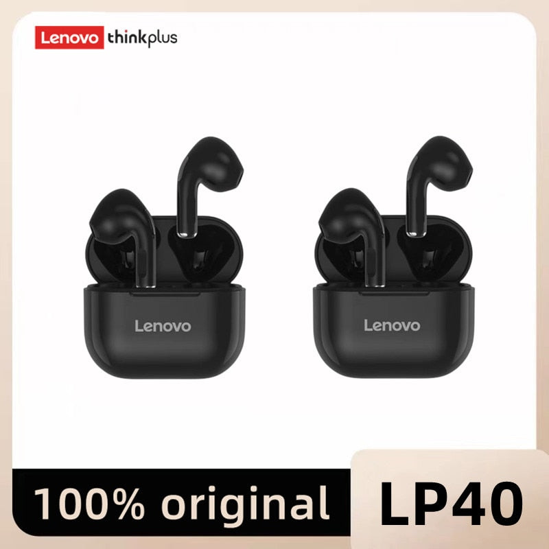 Original Lenovo lp40 Bluetooth Earphone 5.0 Immersive Sound HIFI TWS With Microphone Touch Control For Long Standby Time Motion