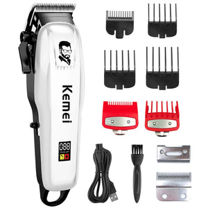 Kemei Electric Hair Clipper Hair Cutting maching Wireless Trimmer Men Professional clipper machine rechargeable hair cut barber