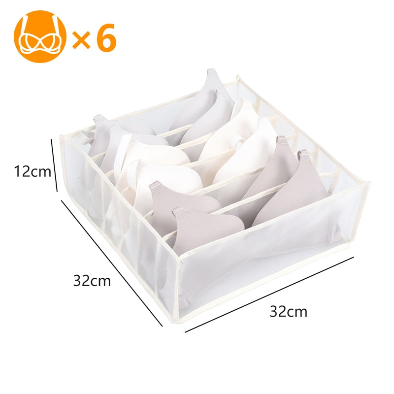 Clothes Organizer Jeans Storage Box Organizer Box Wardrobe Clothes Storage Box with Compartments Socks Underwears Bras Storage