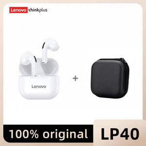 Original Lenovo lp40 Bluetooth Earphone 5.0 Immersive Sound HIFI TWS With Microphone Touch Control For Long Standby Time Motion