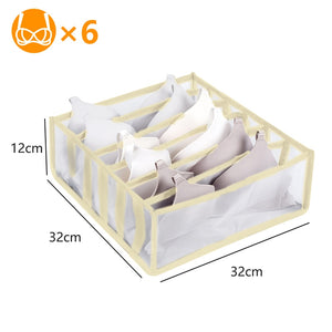 Clothes Organizer Jeans Storage Box Organizer Box Wardrobe Clothes Storage Box with Compartments Socks Underwears Bras Storage