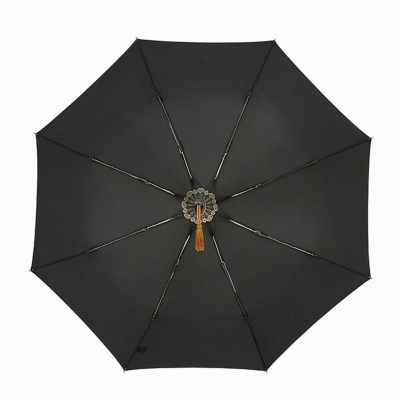 Fully Automatic Umbrella Japanese Samurai Sword Knife Umbrella Strong Luxury Business Male Large Flat Lightweight Umbrellas