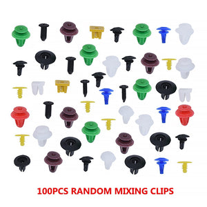 100Pcs Clips for car Fastener Screws Bumper Interior Decoration Auto Plastic Random Mixing Universal Plastic