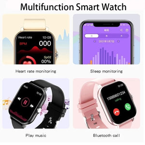 2022 New Smart Watch Men Full Touch Screen Sport Fitness Watch IP67 Waterproof Bluetooth call For Android ios smartwatch Men+Box