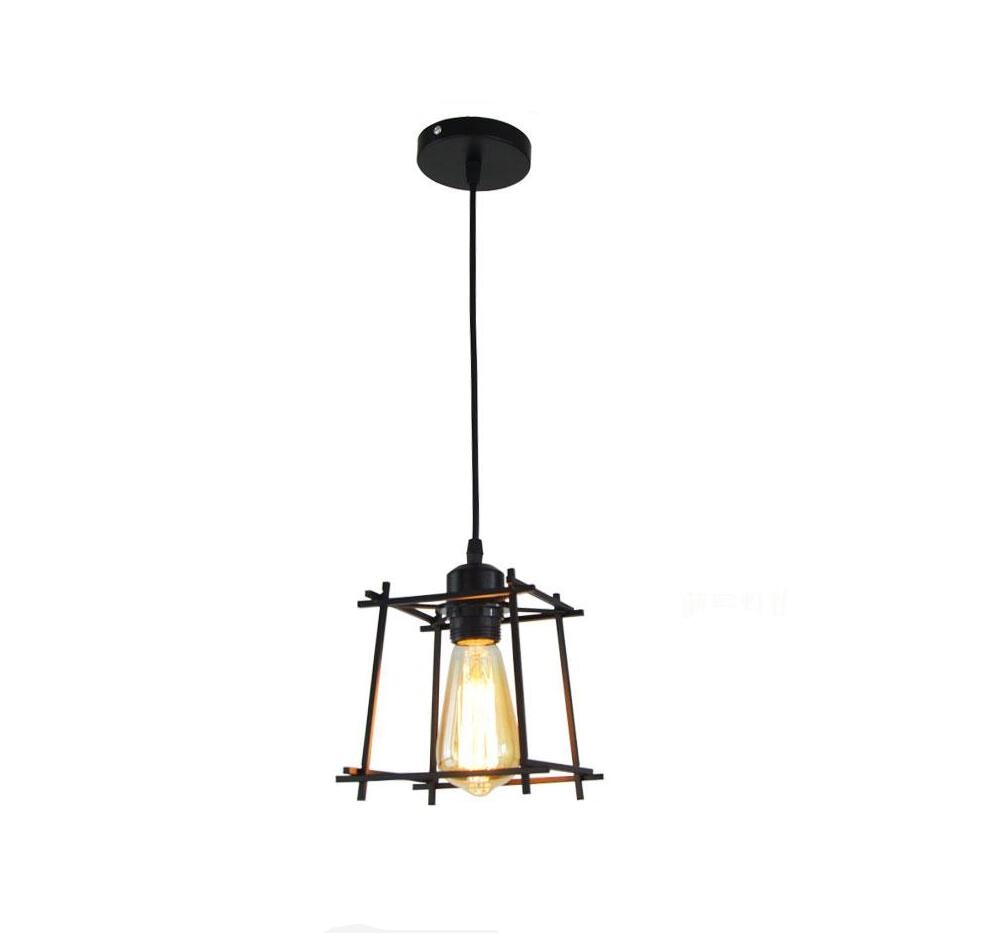 Black Vintage pendant lights Industrial Retro Pendant Lamp Edison Light E27/E26 Holder Iron Restaurant Bar Counter Cage Lamp