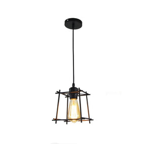 Black Vintage pendant lights Industrial Retro Pendant Lamp Edison Light E27/E26 Holder Iron Restaurant Bar Counter Cage Lamp