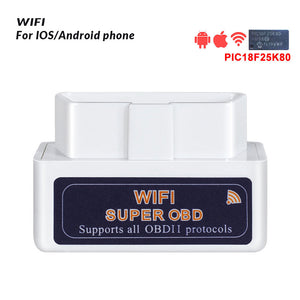 ELM327 V1.5 Bluetooth/Wifi OBD2 scanner v1.5 Elm 327 Bluetooth PIC18F25K80 Auto Diagnostic Tool OBDII for Android/IOS/Windows