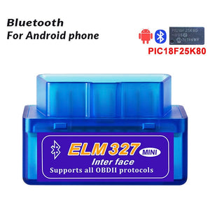 ELM327 V1.5 Bluetooth/Wifi OBD2 scanner v1.5 Elm 327 Bluetooth PIC18F25K80 Auto Diagnostic Tool OBDII for Android/IOS/Windows